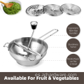 Manual de acero inoxidable fruta verduras giratorias